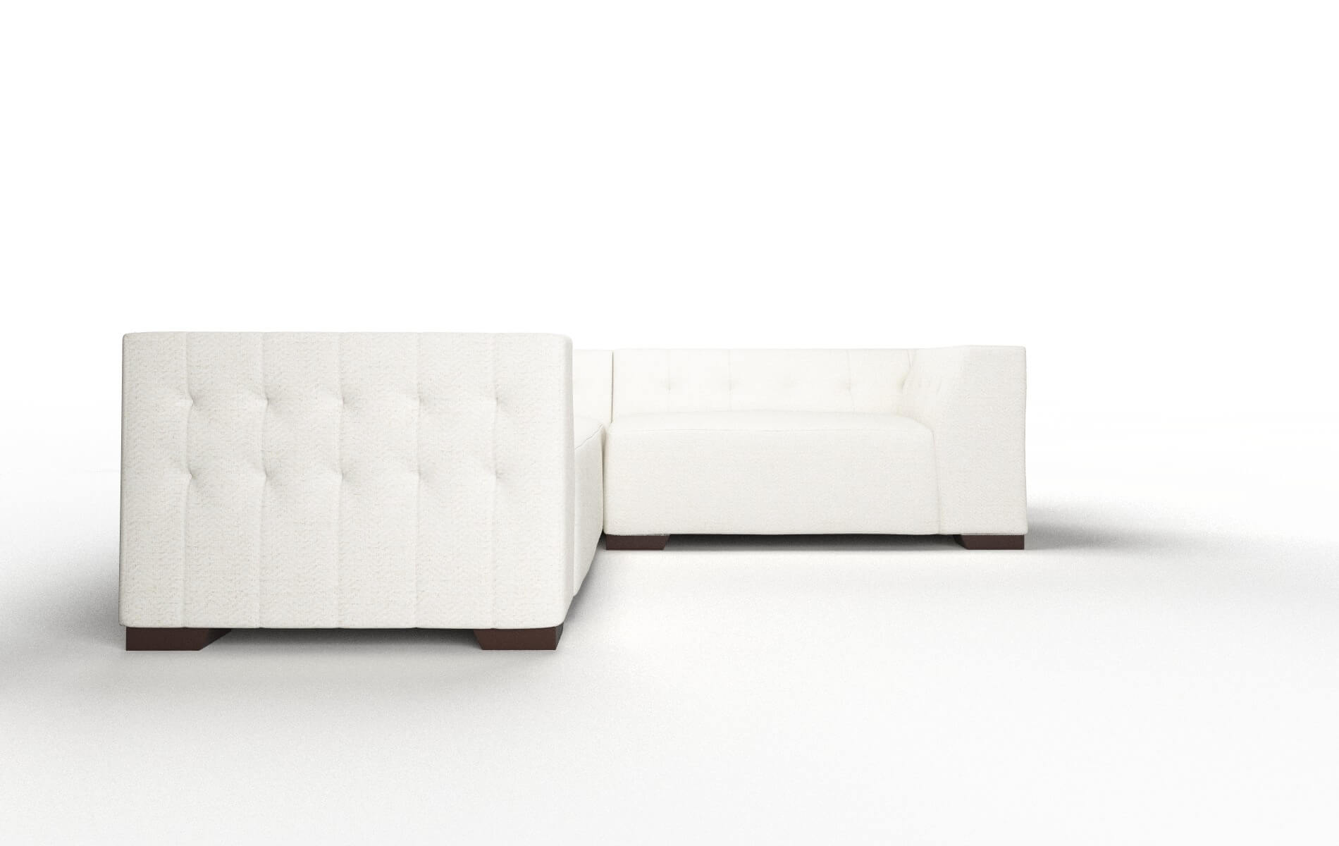 Palermo Catalina Ivory Sectional espresso legs 2