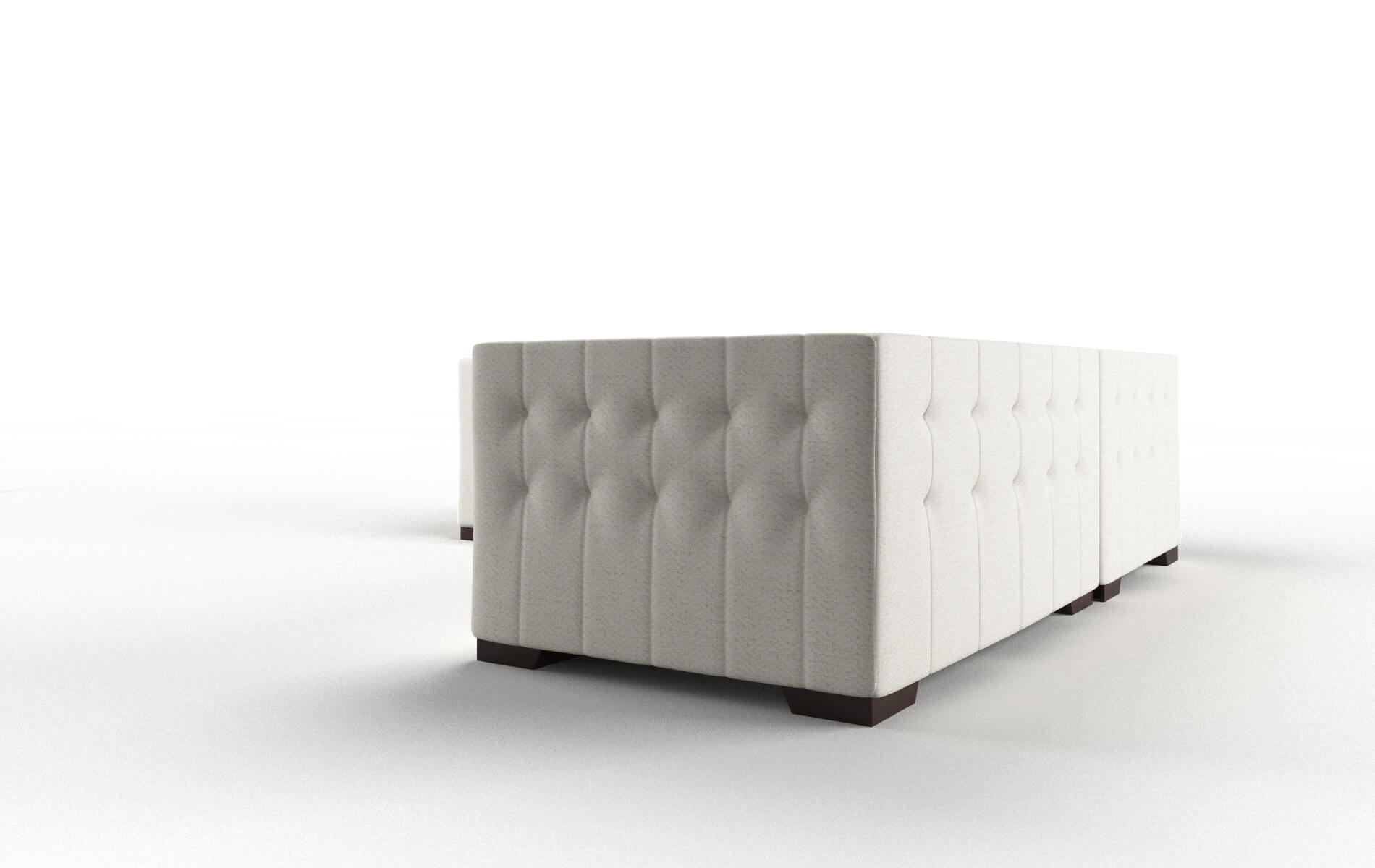 Palermo Catalina Ivory Sectional espresso legs 4