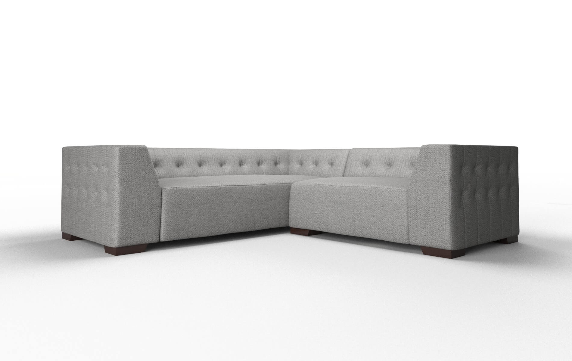 Palermo Catalina Steel Sectional espresso legs