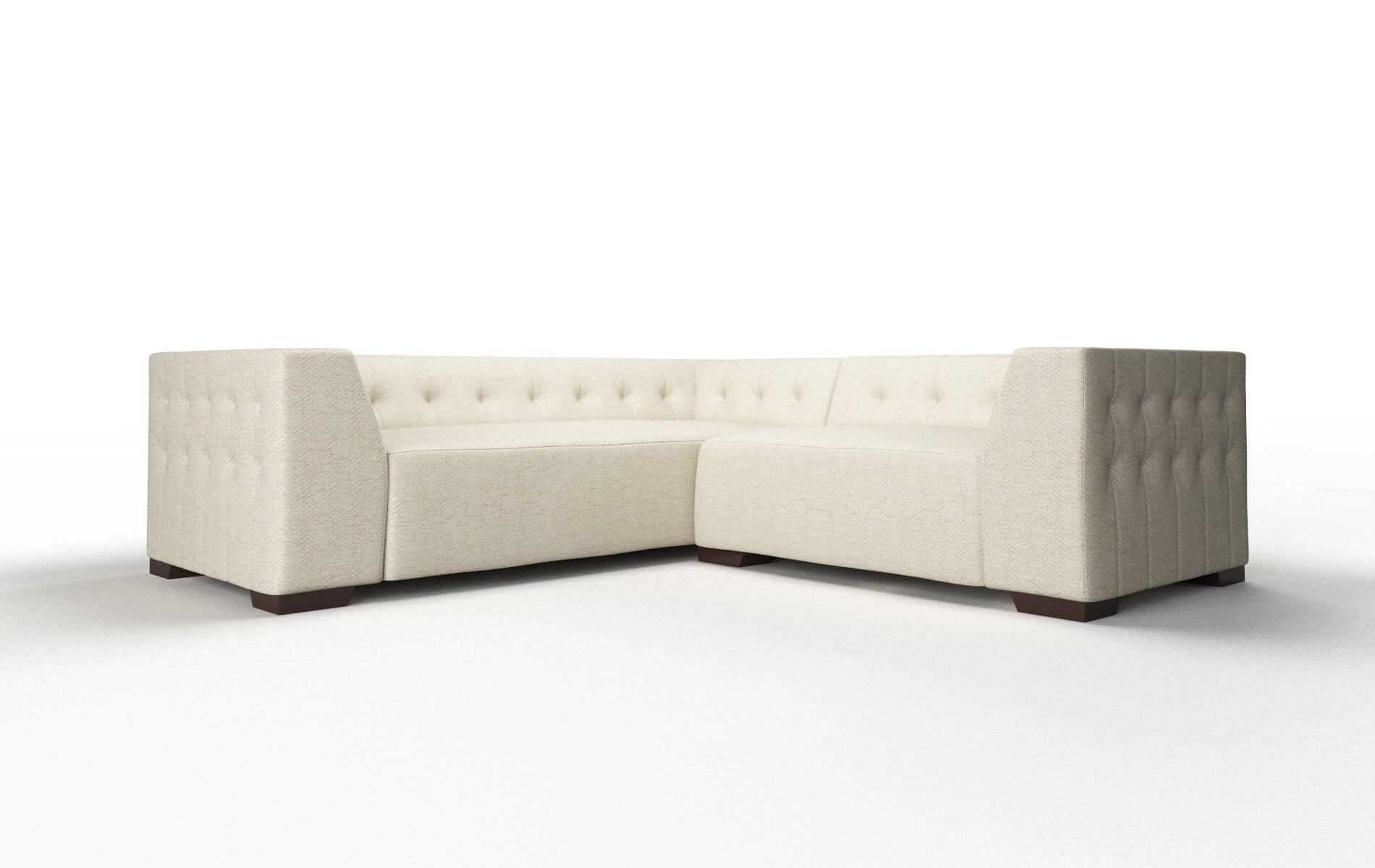 Palermo Catalina Wheat Sectional espresso legs