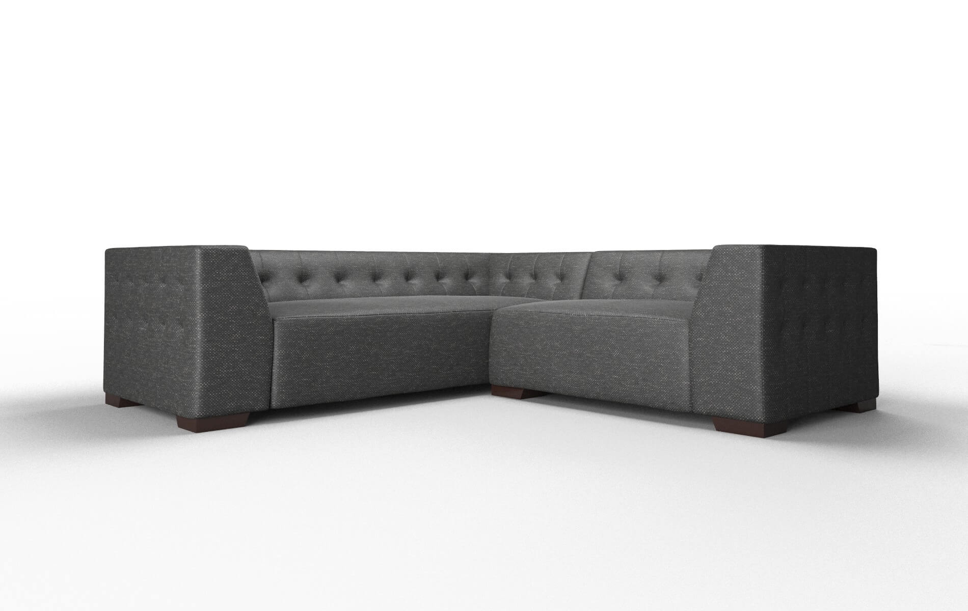 Palermo Chance Denim Sectional espresso legs 1