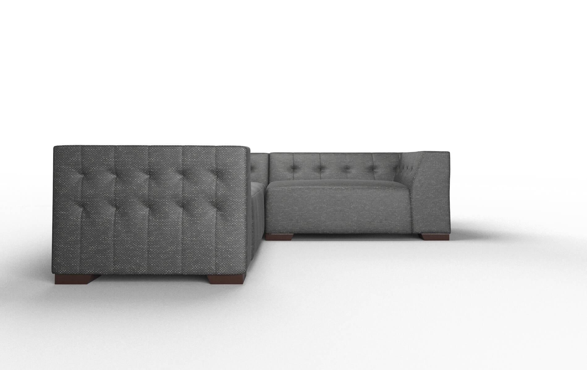 Palermo Chance Denim Sectional espresso legs 2