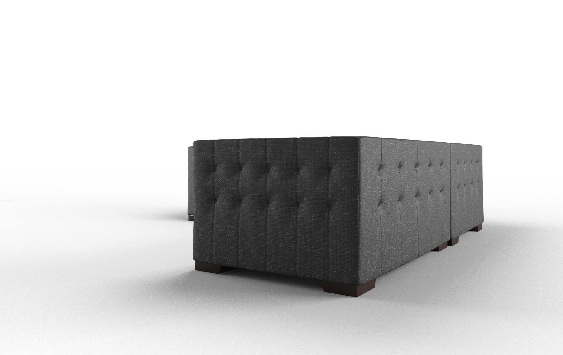 Palermo Chance Denim Sectional espresso legs 4