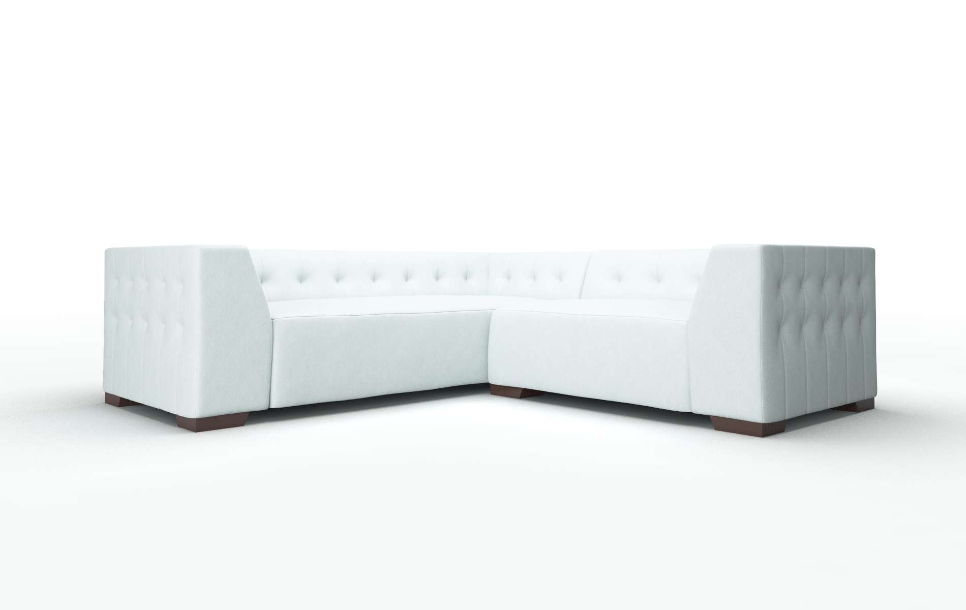 Palermo Clyde Cornflower Sectional espresso legs 1