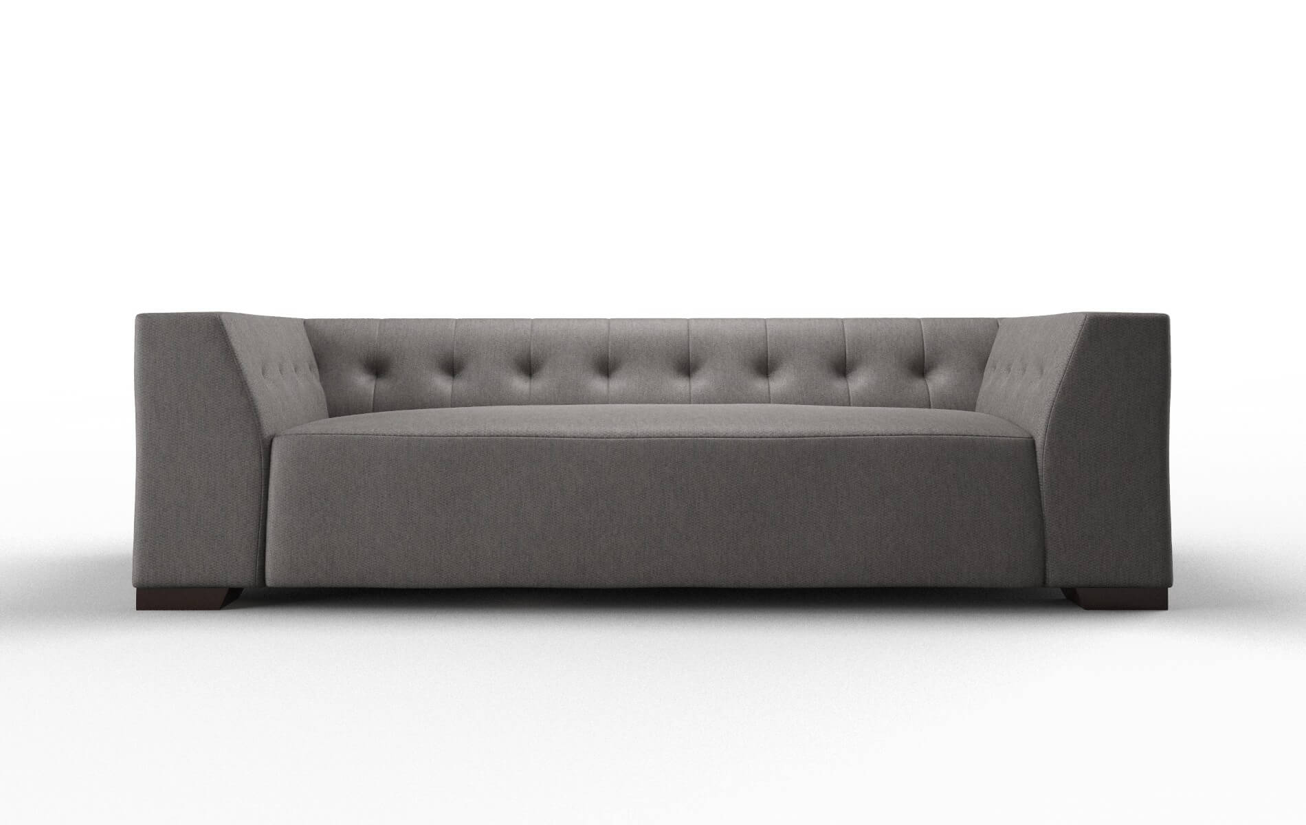 Palermo Cosmo Charcoal Sofa espresso legs 1