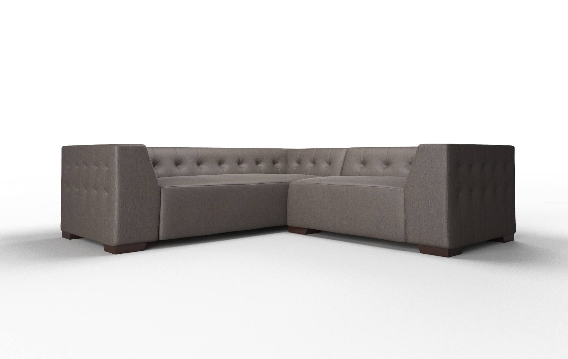 Palermo Cosmo Chocolate Sectional espresso legs 1