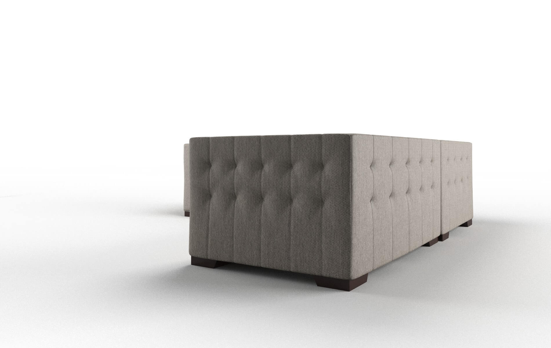 Palermo Cosmo Taupe Sectional espresso legs 4