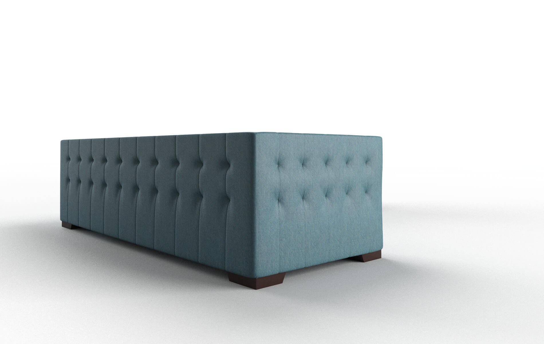 Palermo Cosmo Teal Sectional espresso legs 3