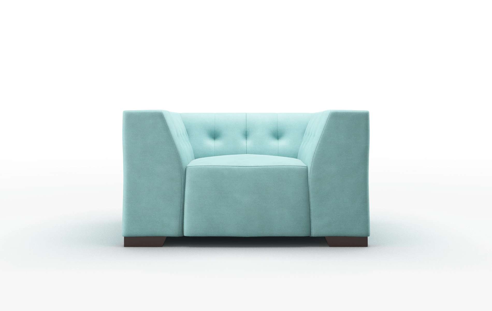 Palermo Curious Turquoise chair espresso legs