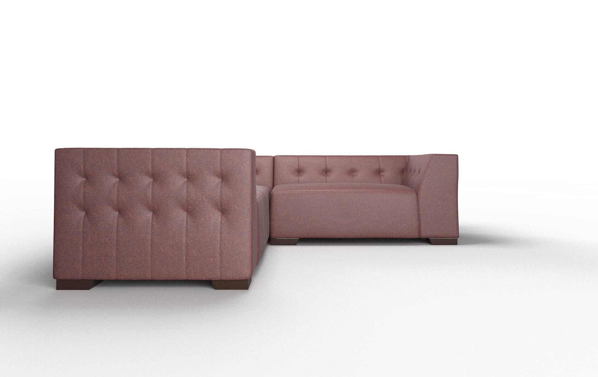 Palermo Derby Berry Sectional espresso legs 2