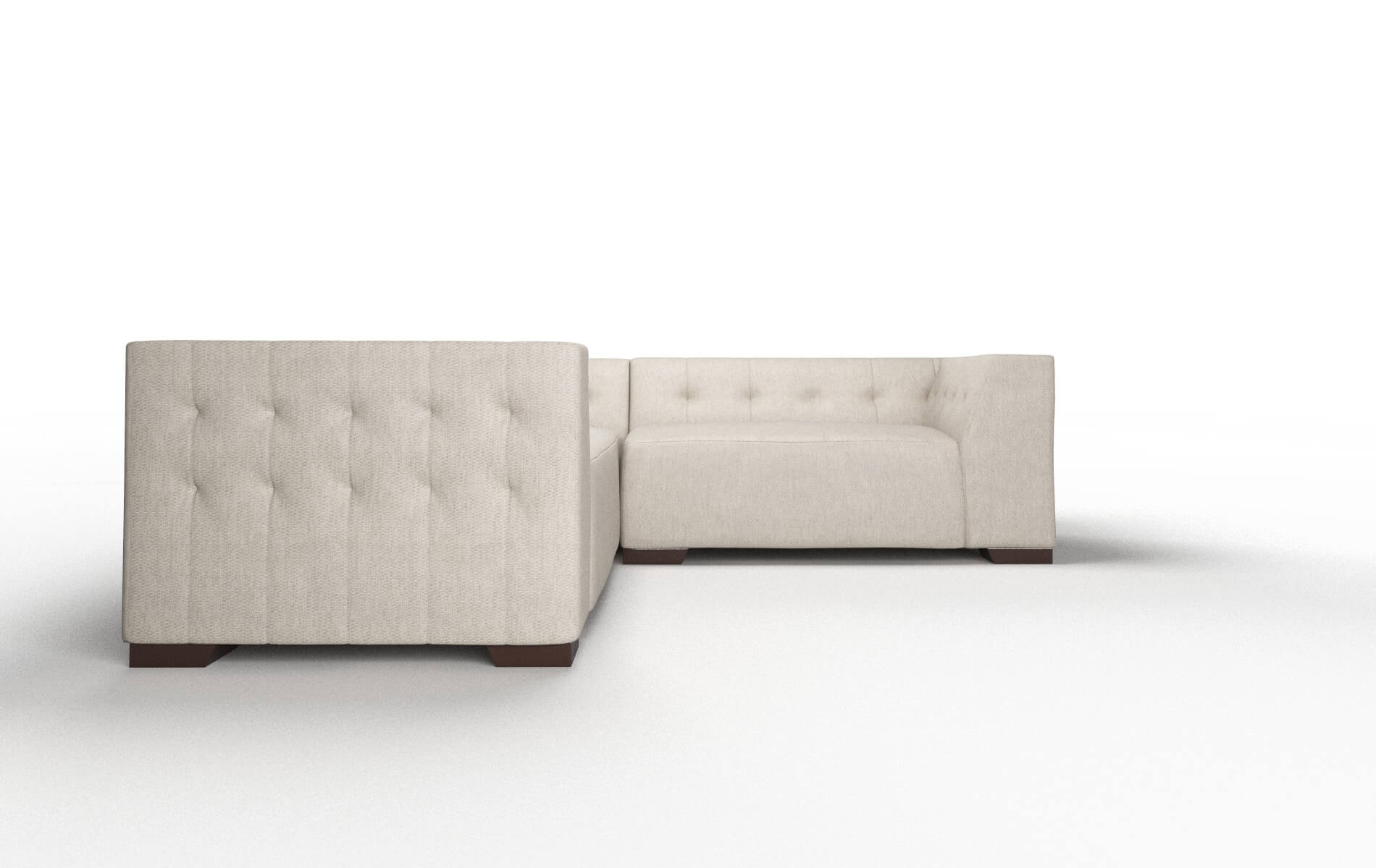 Palermo Derby Linen Sectional espresso legs 2
