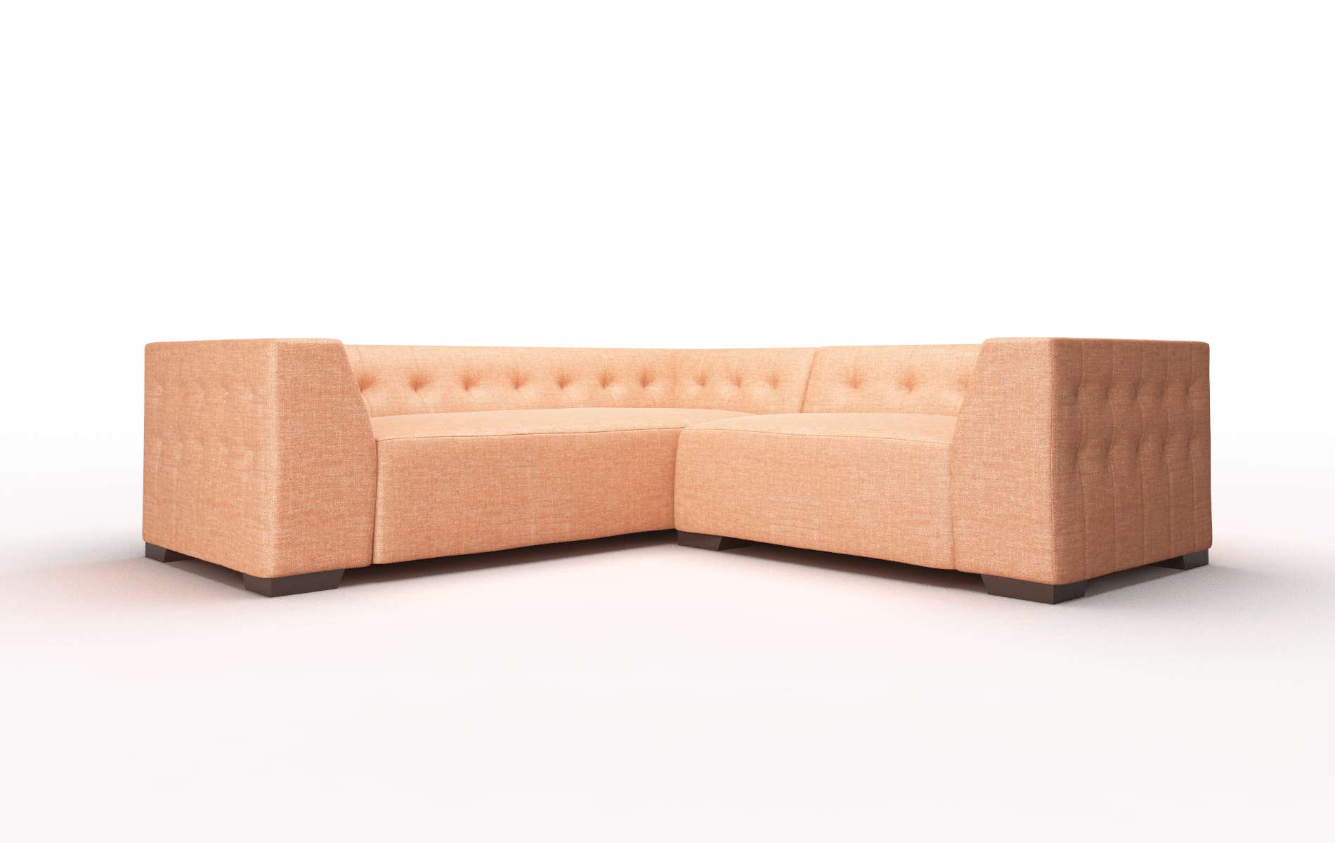 Palermo Durham Tangerine Sectional espresso legs 1