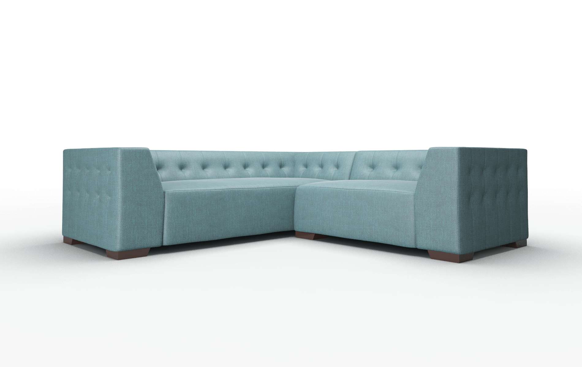 Palermo Elliot teal Sectional Espresso Legs  1