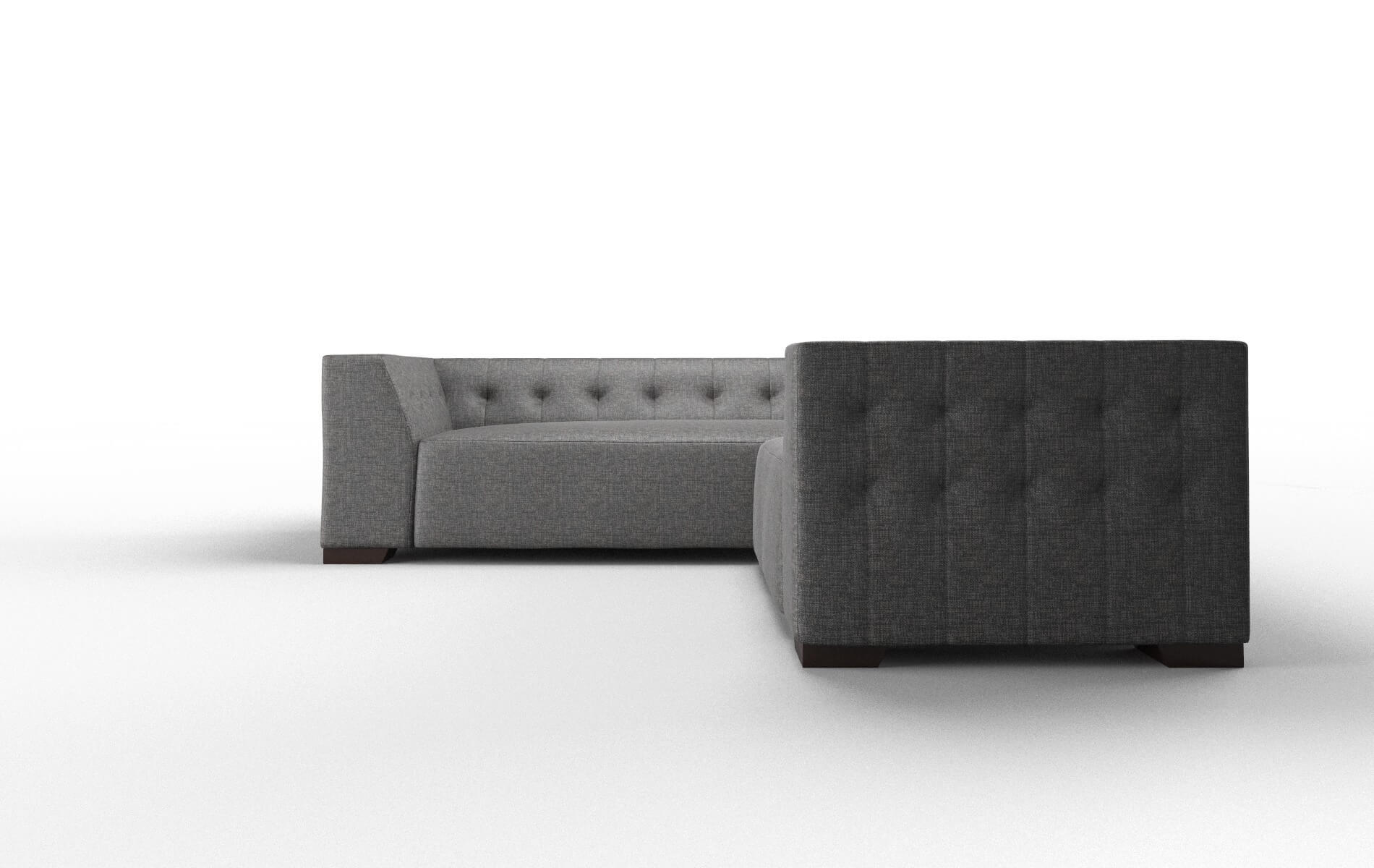 Palermo Insight Charcoal Sectional espresso legs 5