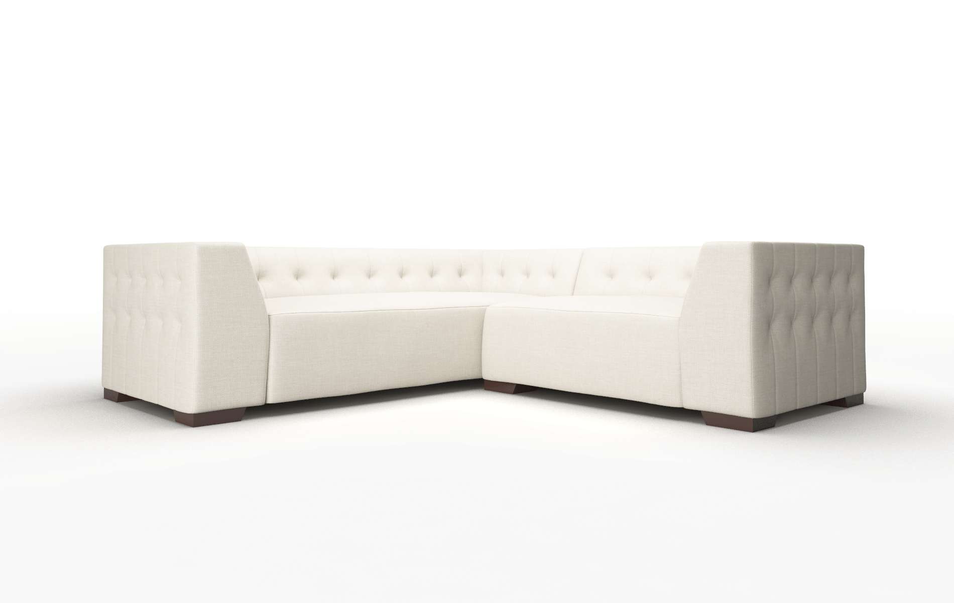 Palermo Keylargo Almond Sectional espresso legs 1