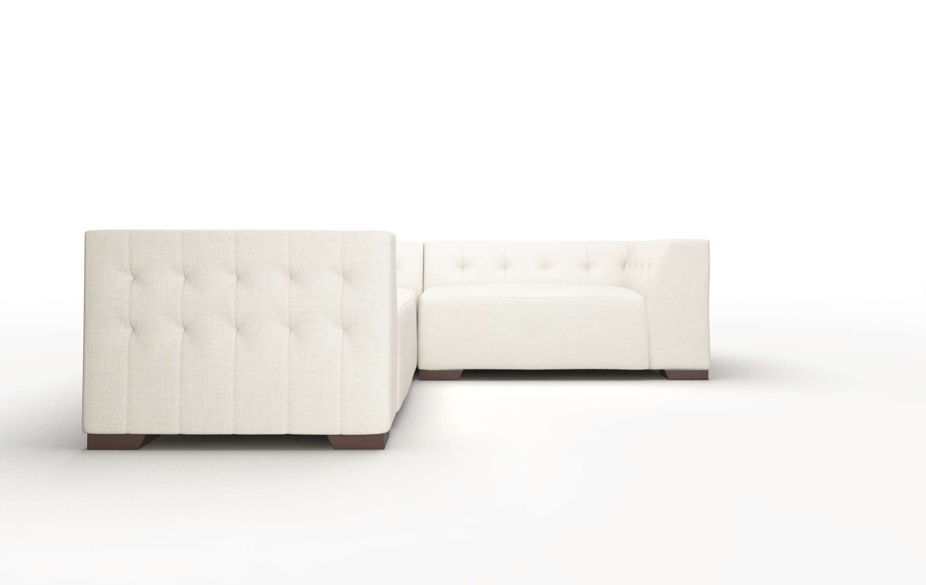 Palermo Keylargo Almond Sectional espresso legs 2