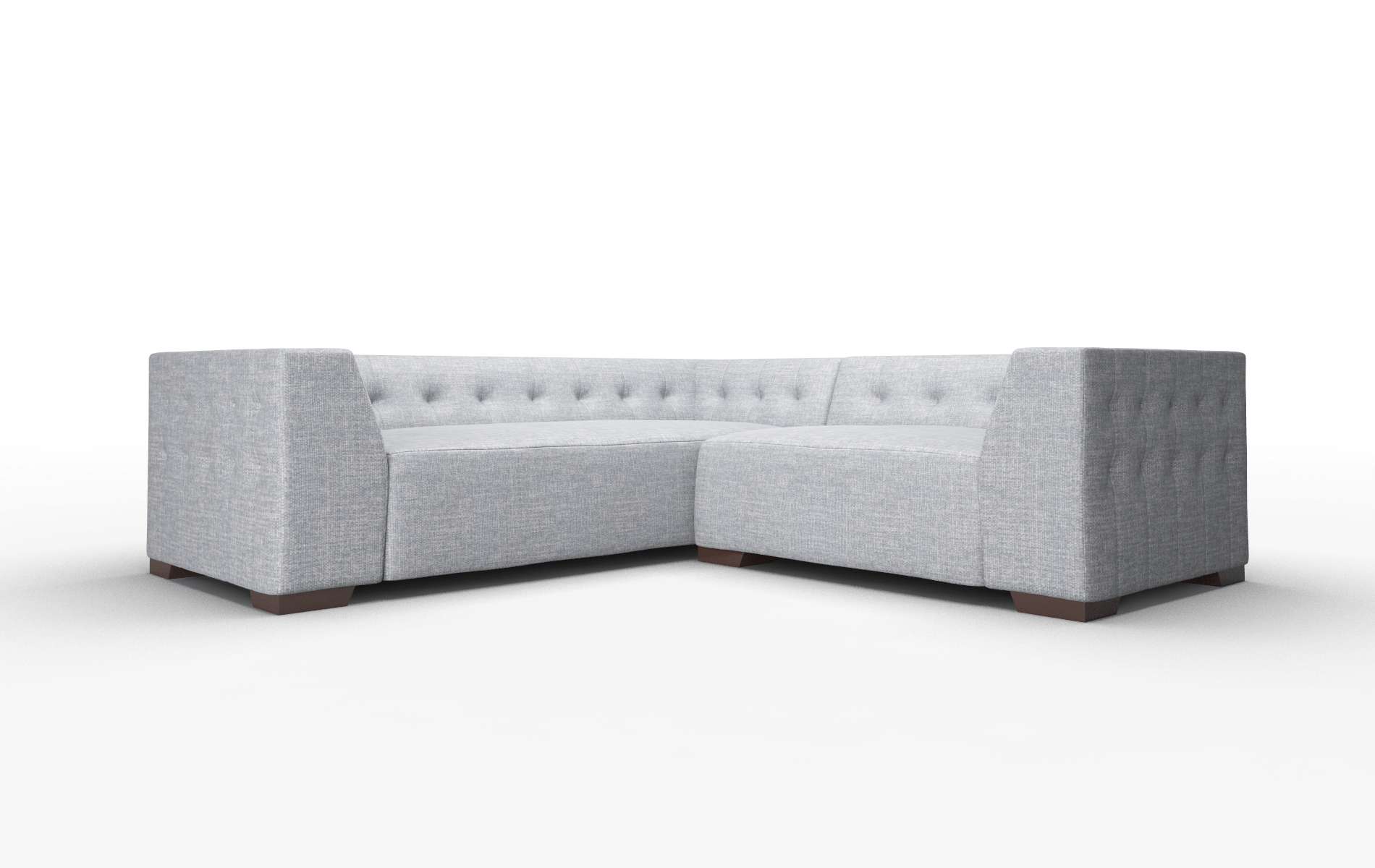 Palermo Keylargo Ash Sectional espresso legs 1