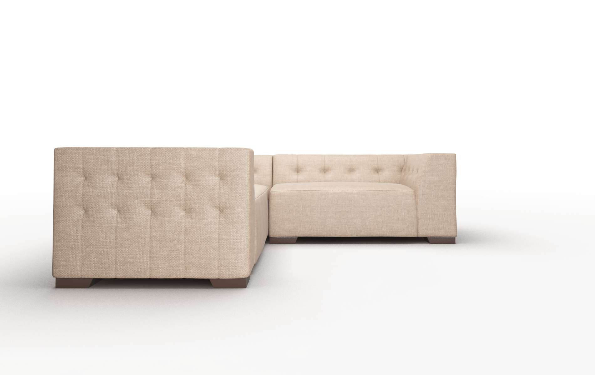 Palermo Keylargo Mink Sectional espresso legs 2