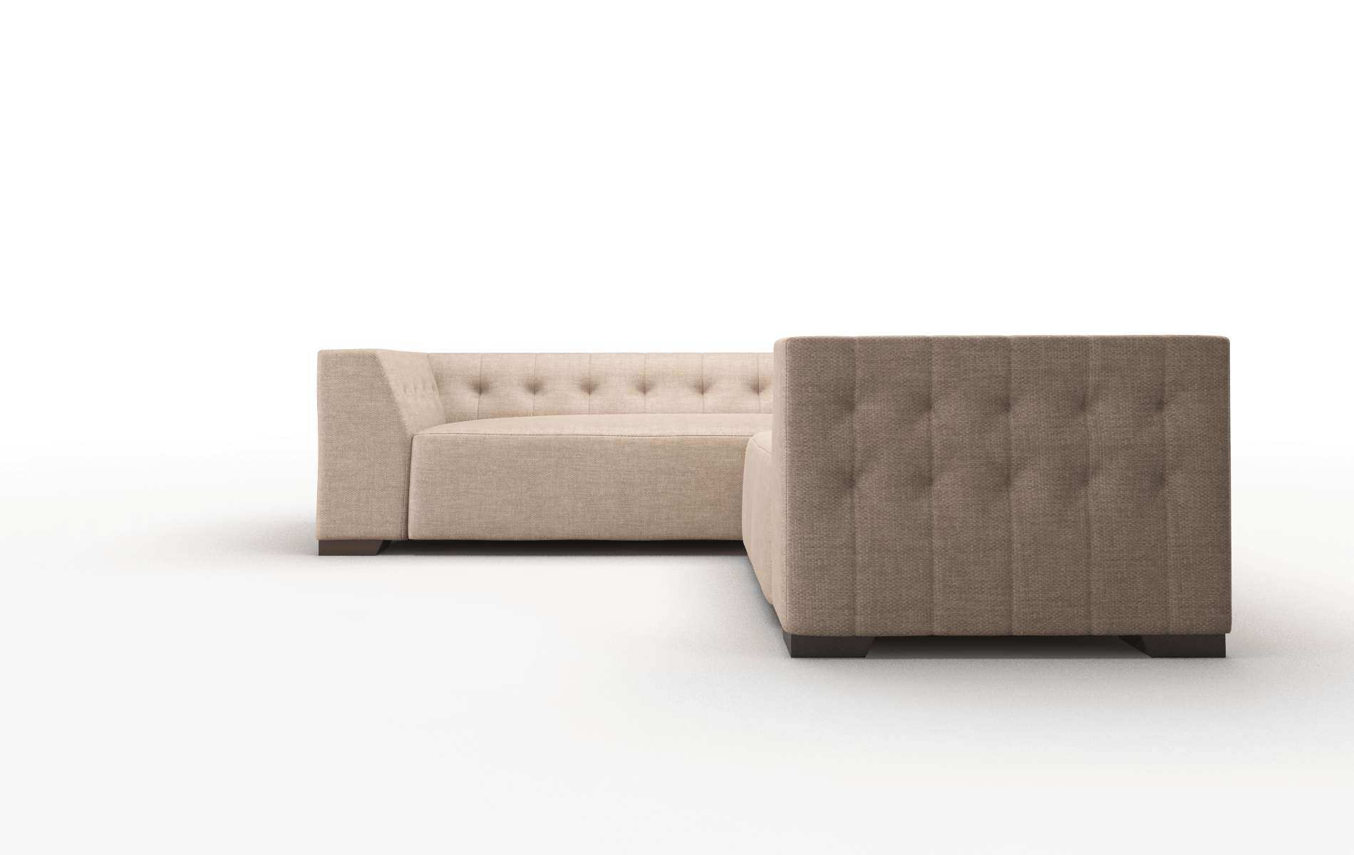 Palermo Keylargo Mink Sectional espresso legs 5