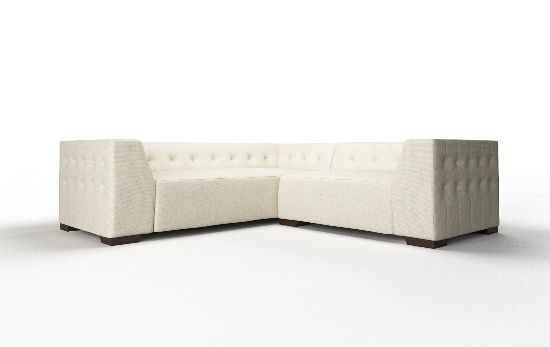 Palermo Lana Sand Sectional espresso legs 1