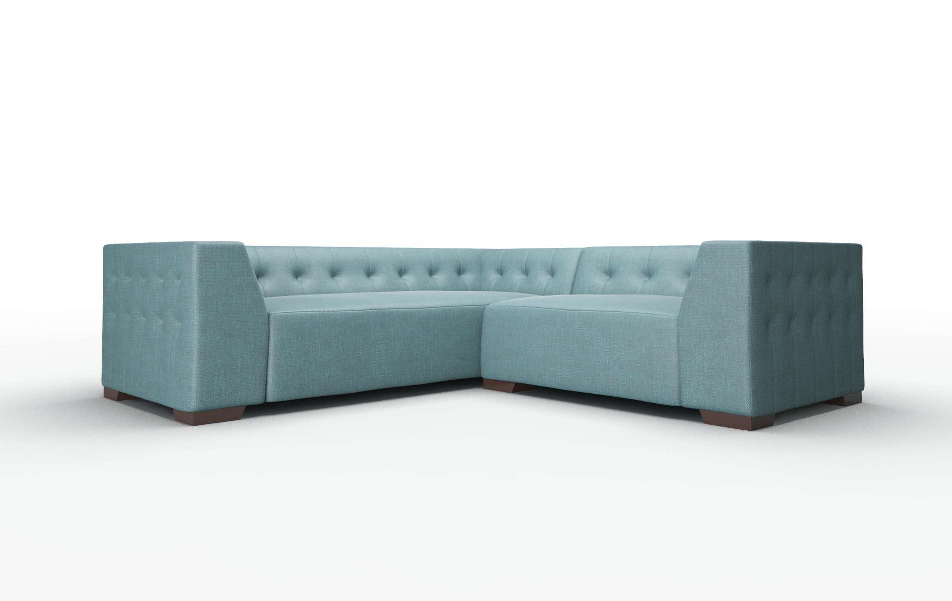 Palermo Leslie Peacock Sectional espresso legs 1