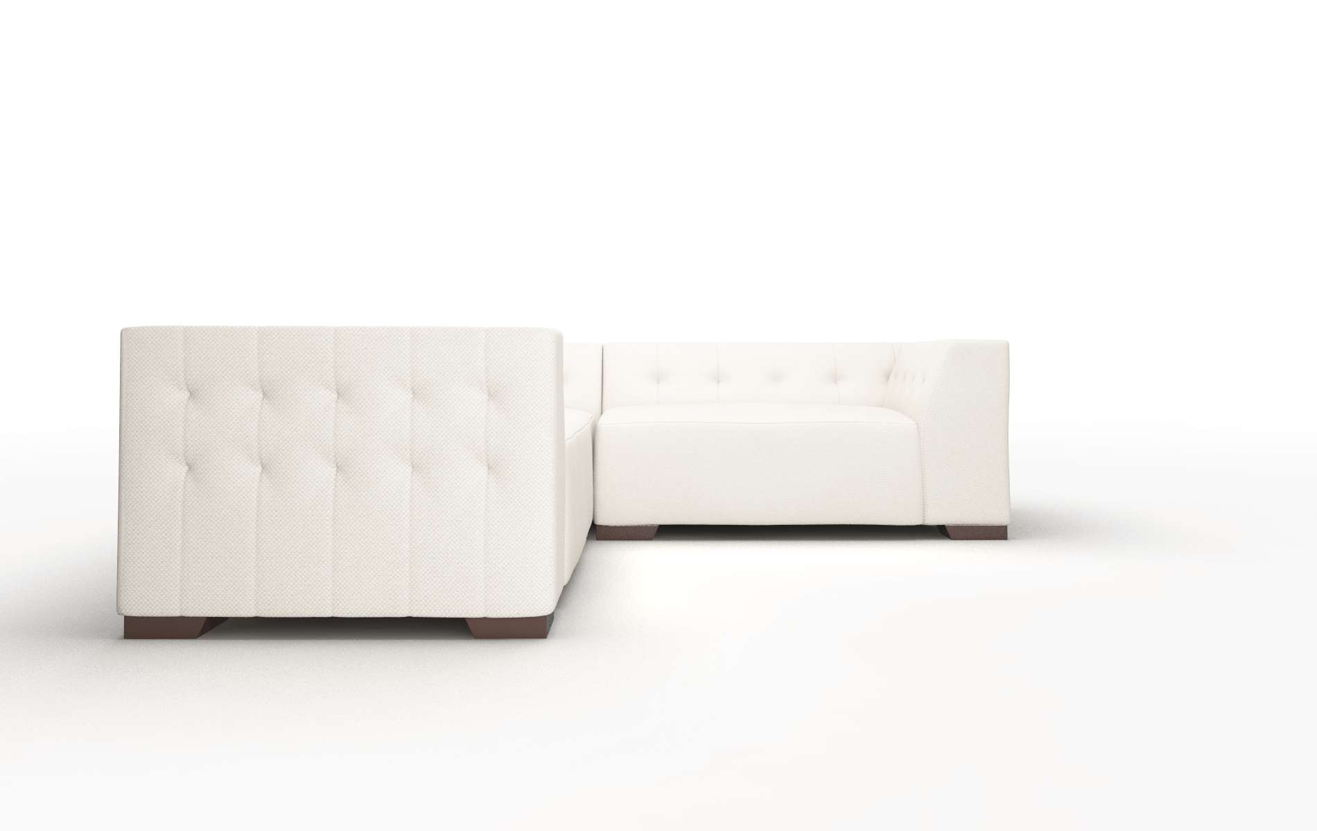 Palermo Malibu Linen Sectional espresso legs 2