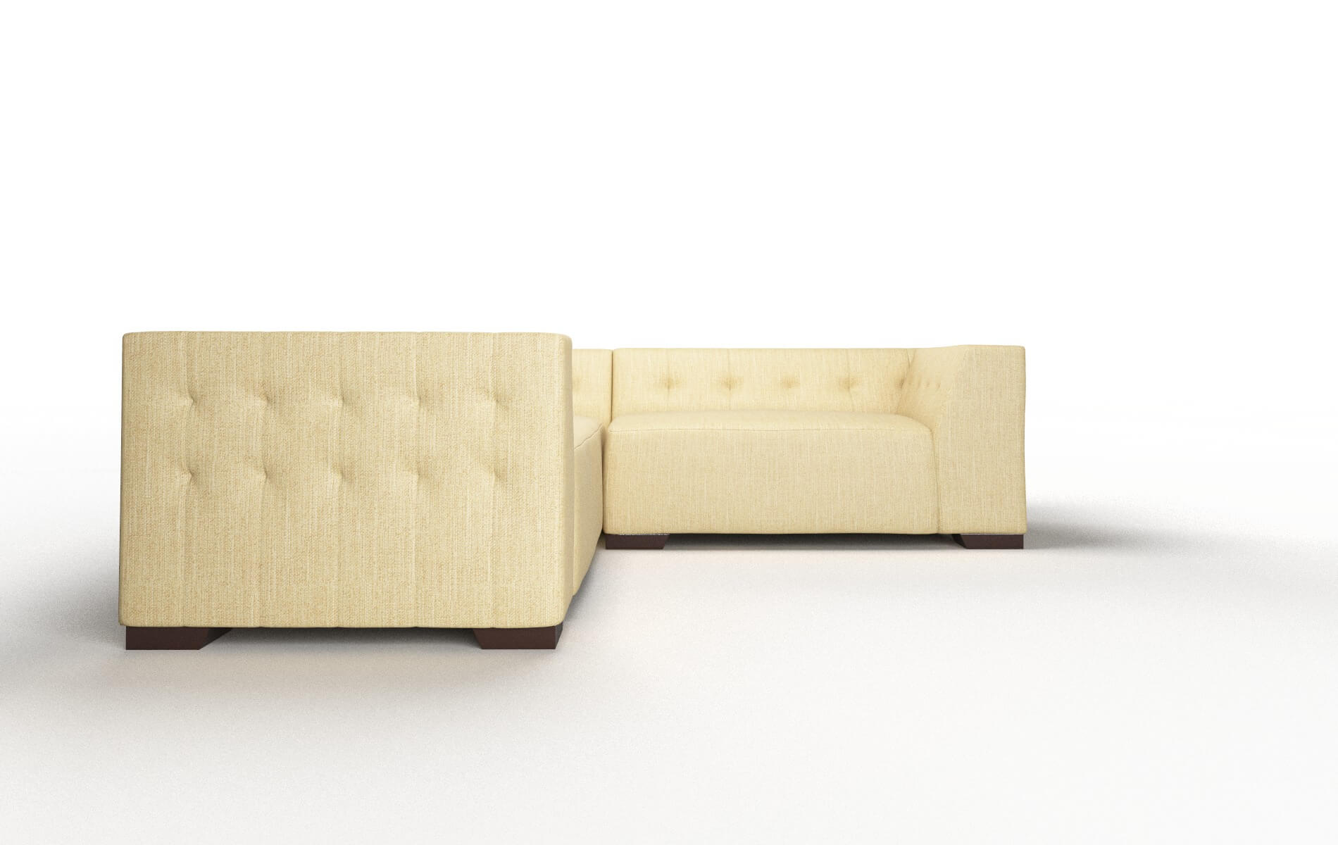 Palermo Malibu Maize Sectional espresso legs 2