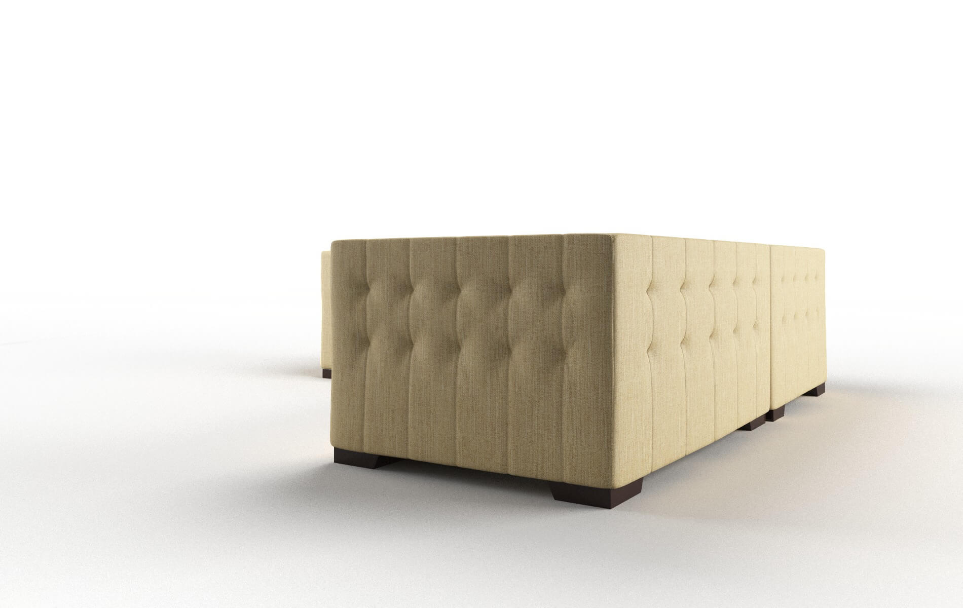 Palermo Malibu Maize Sectional espresso legs 4