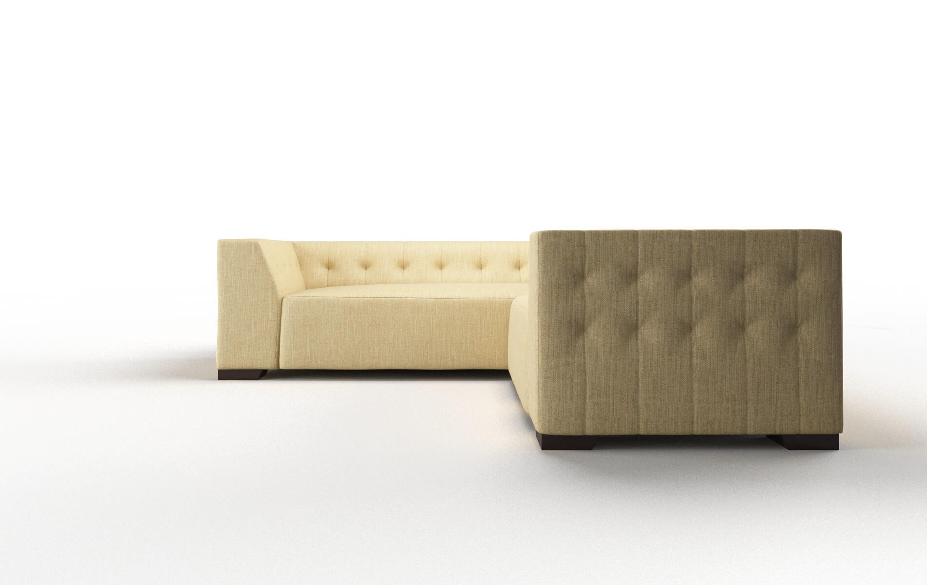 Palermo Malibu Maize Sectional espresso legs 5