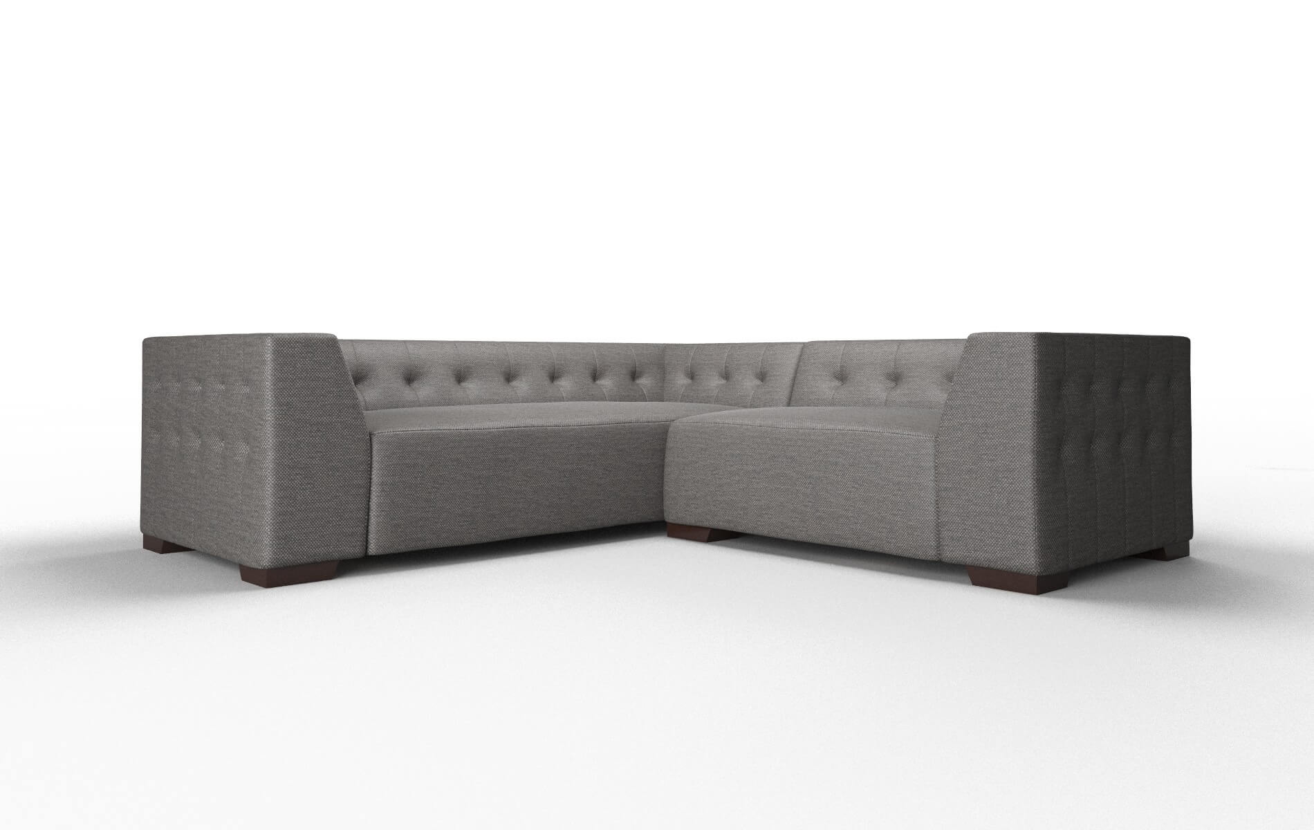 Palermo Oscar Charcoal Sectional espresso legs 1