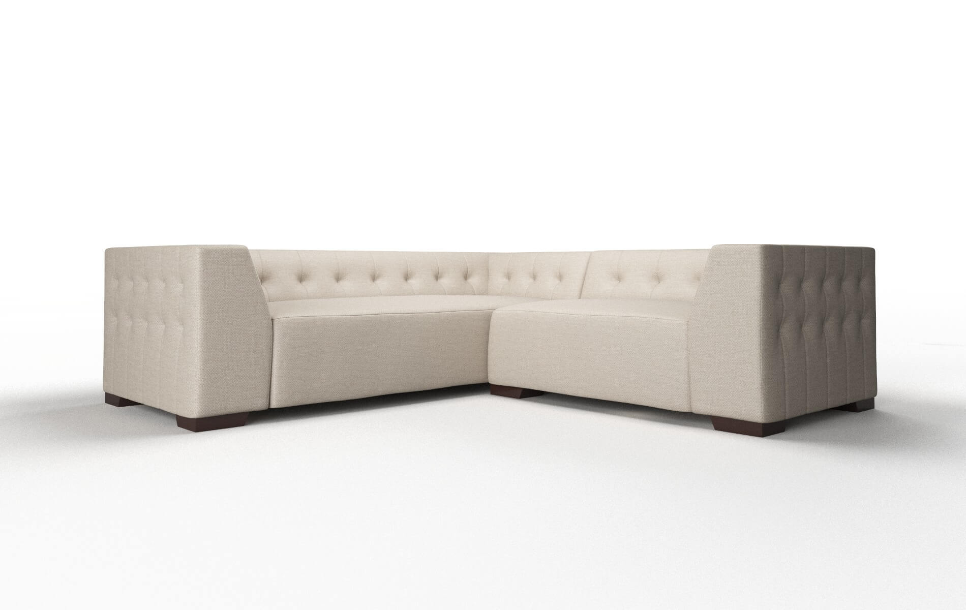Palermo Oscar linen Sectional Espresso Legs  1