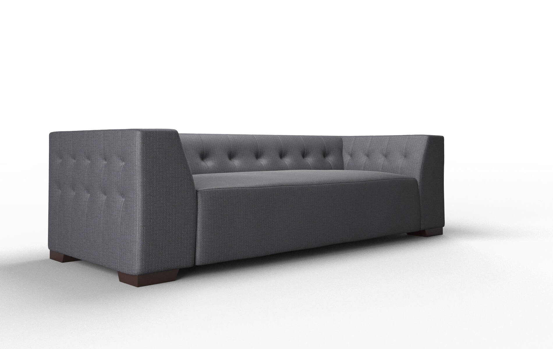 Palermo Parker Charcoal Sofa espresso legs 2