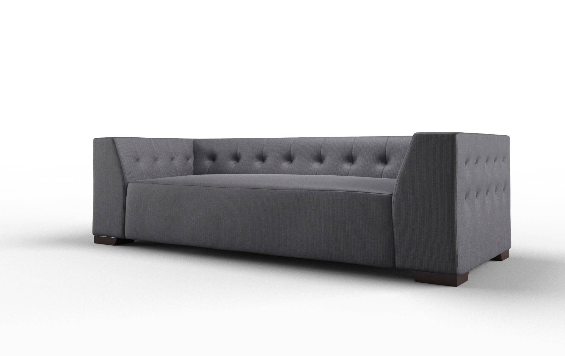 Palermo Parker Charcoal Sofa espresso legs 4