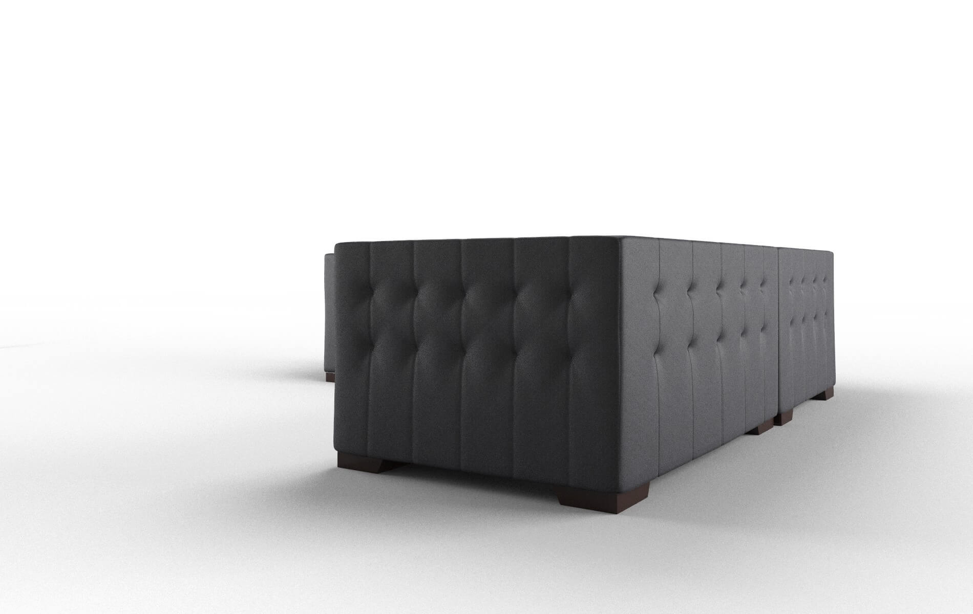 Palermo Redondo Navy Sectional espresso legs 4