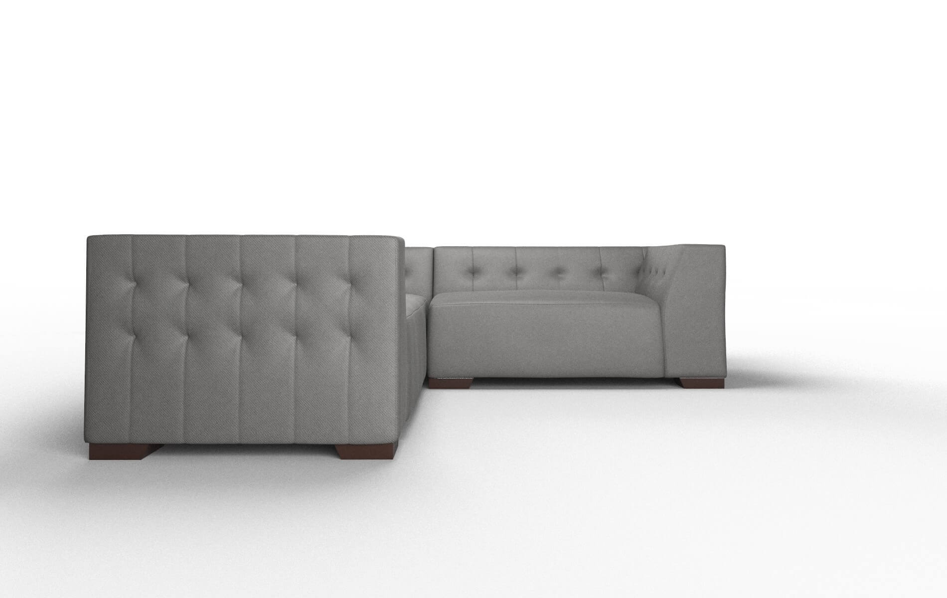 Palermo Rocket Charcoal Sectional espresso legs 2