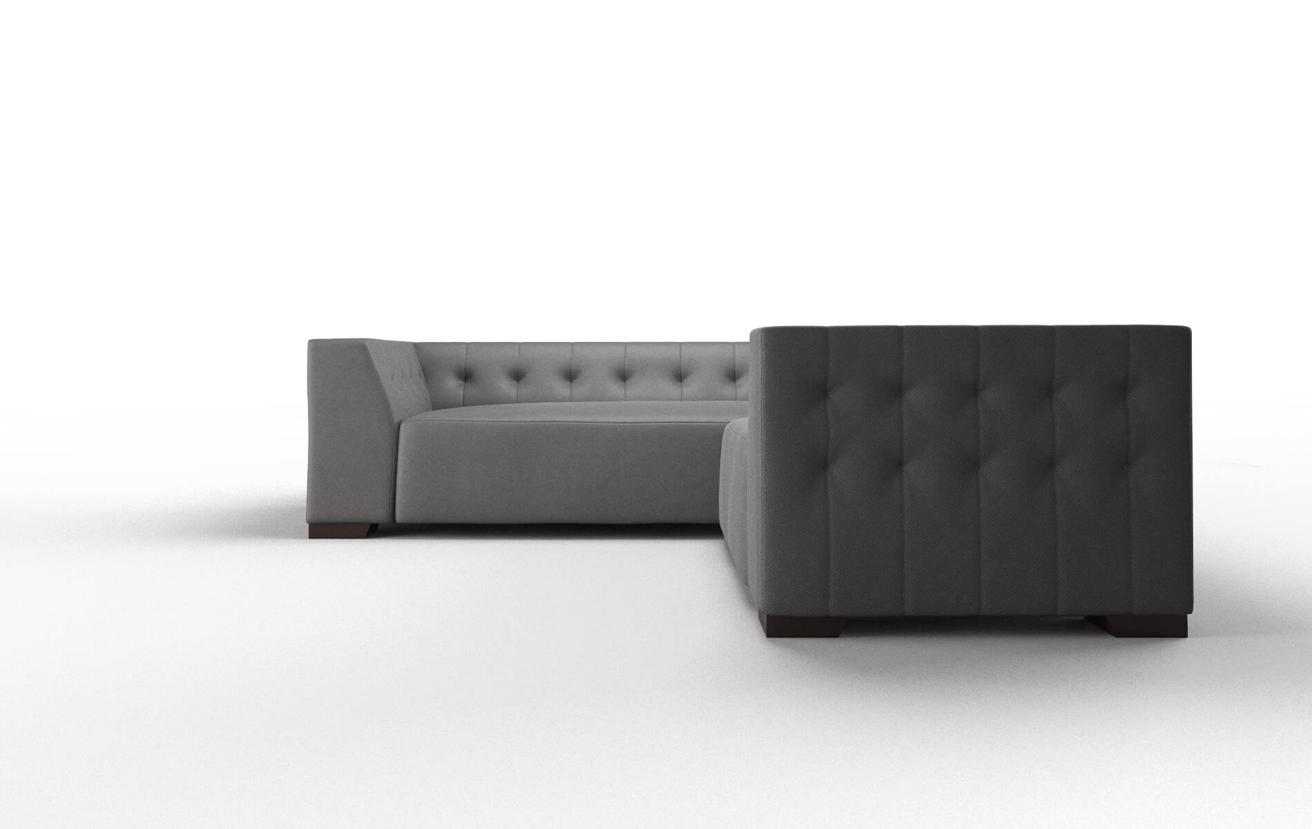 Palermo Rocket Charcoal Sectional espresso legs 5