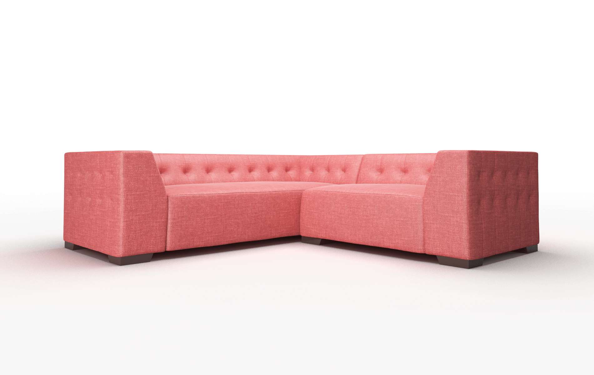 Palermo Royale Berry Sectional espresso legs