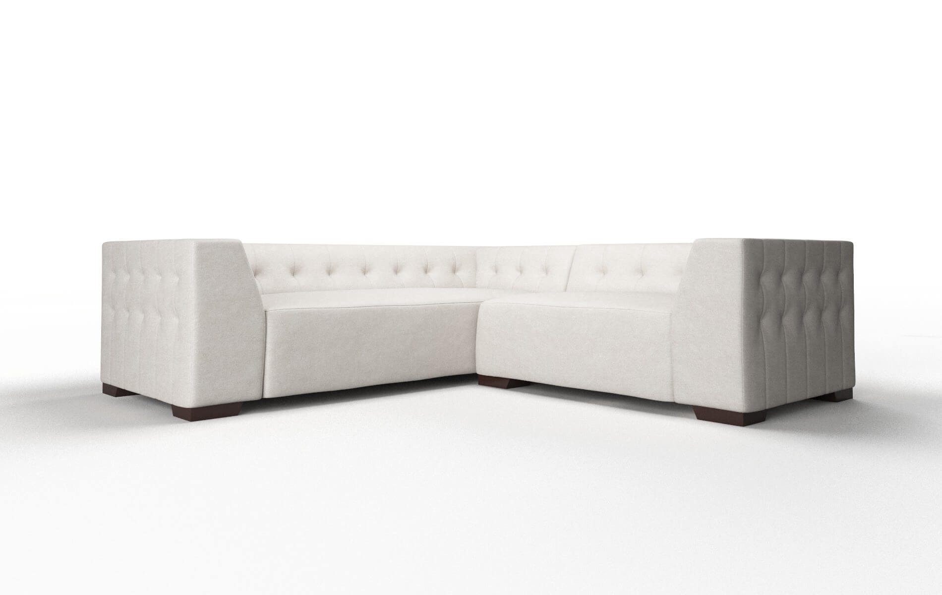 Palermo Suave Dove Sectional espresso legs 1