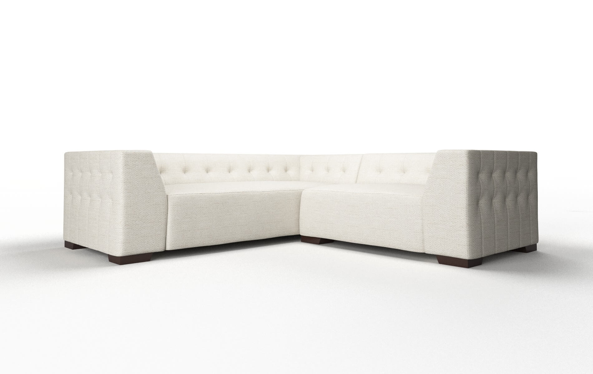 Palermo Venus Cream Sectional espresso legs 1