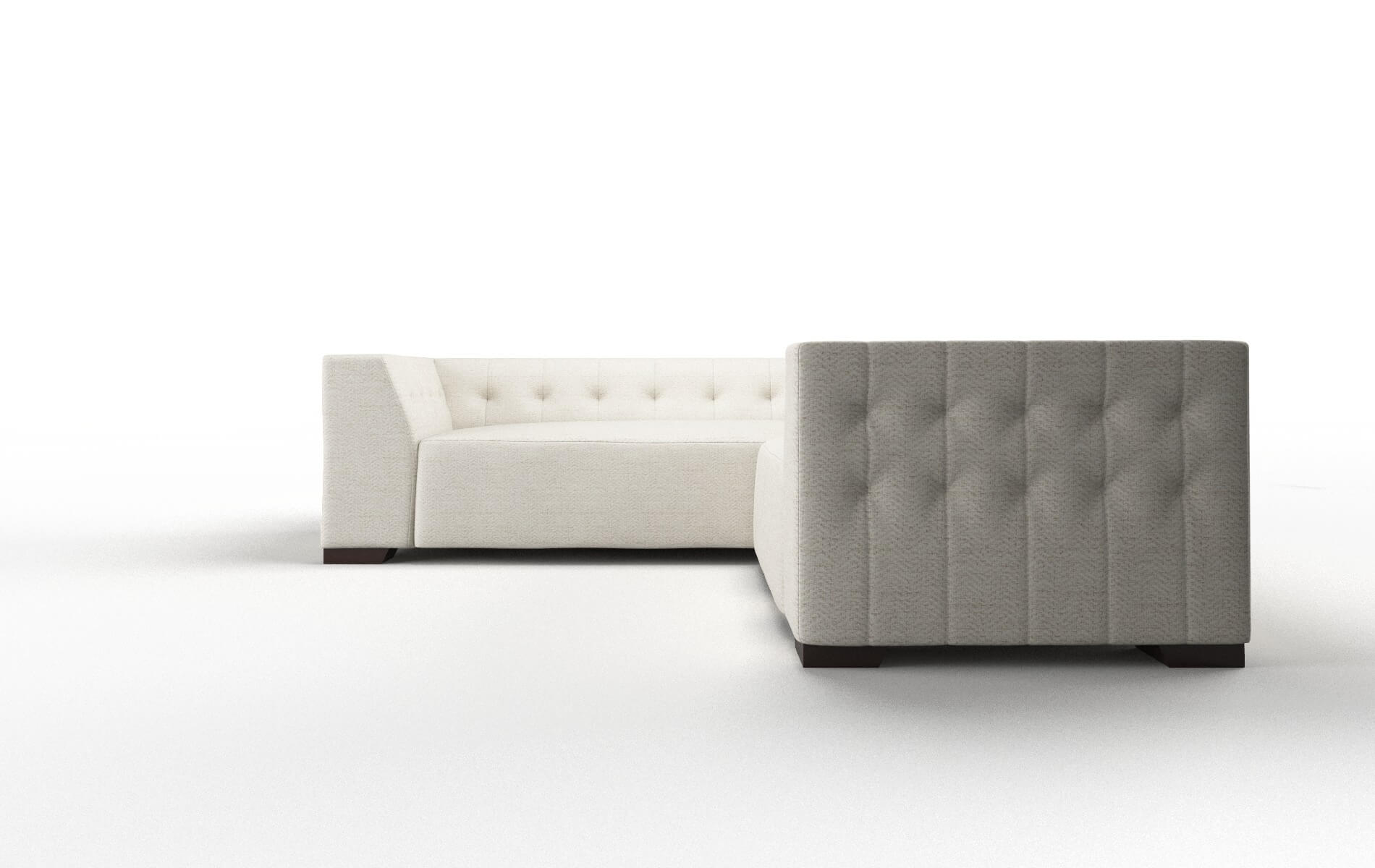 Palermo Venus Cream Sectional espresso legs 5