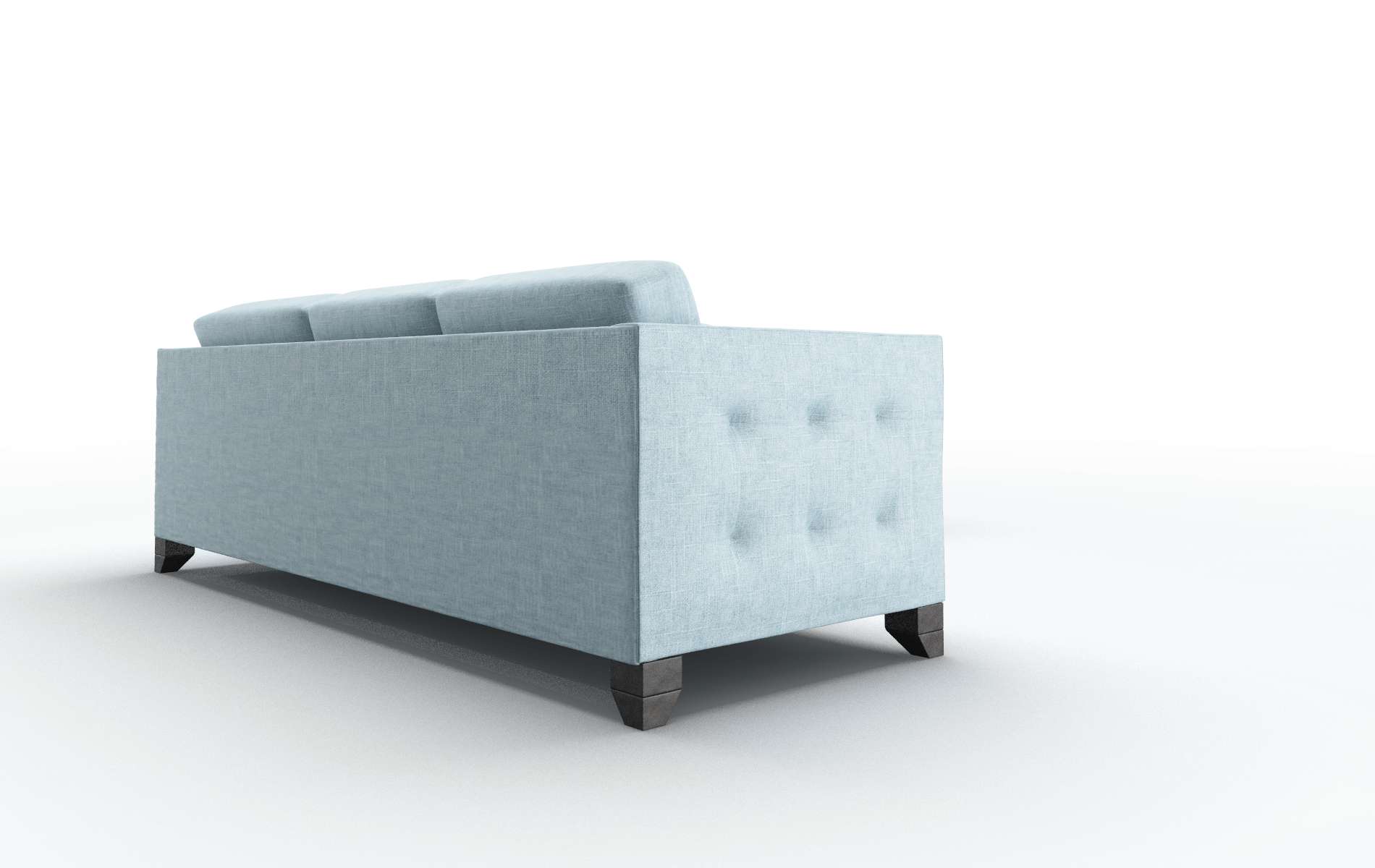Paris Atlas Turquoise Sectional espresso legs 3