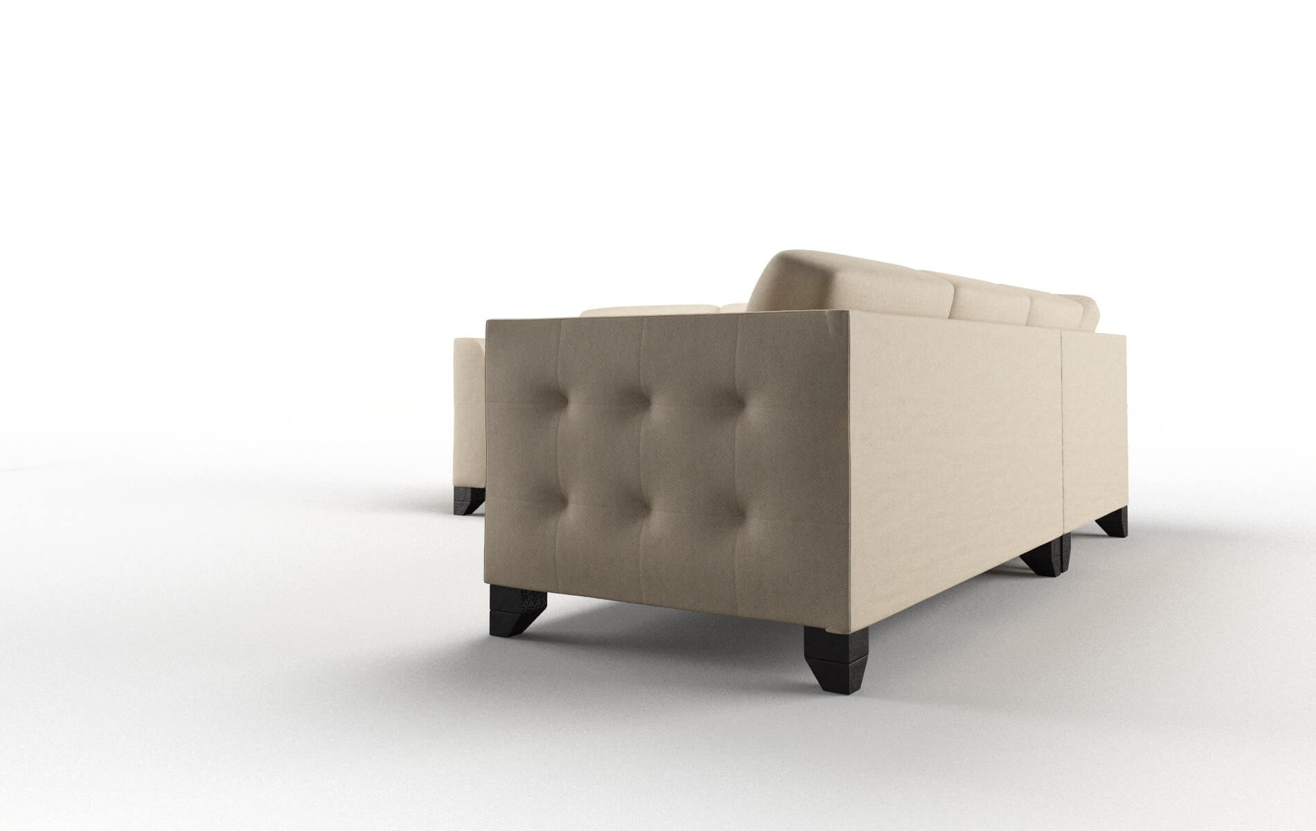 Paris Avenger Burlap Sectional espresso legs 4