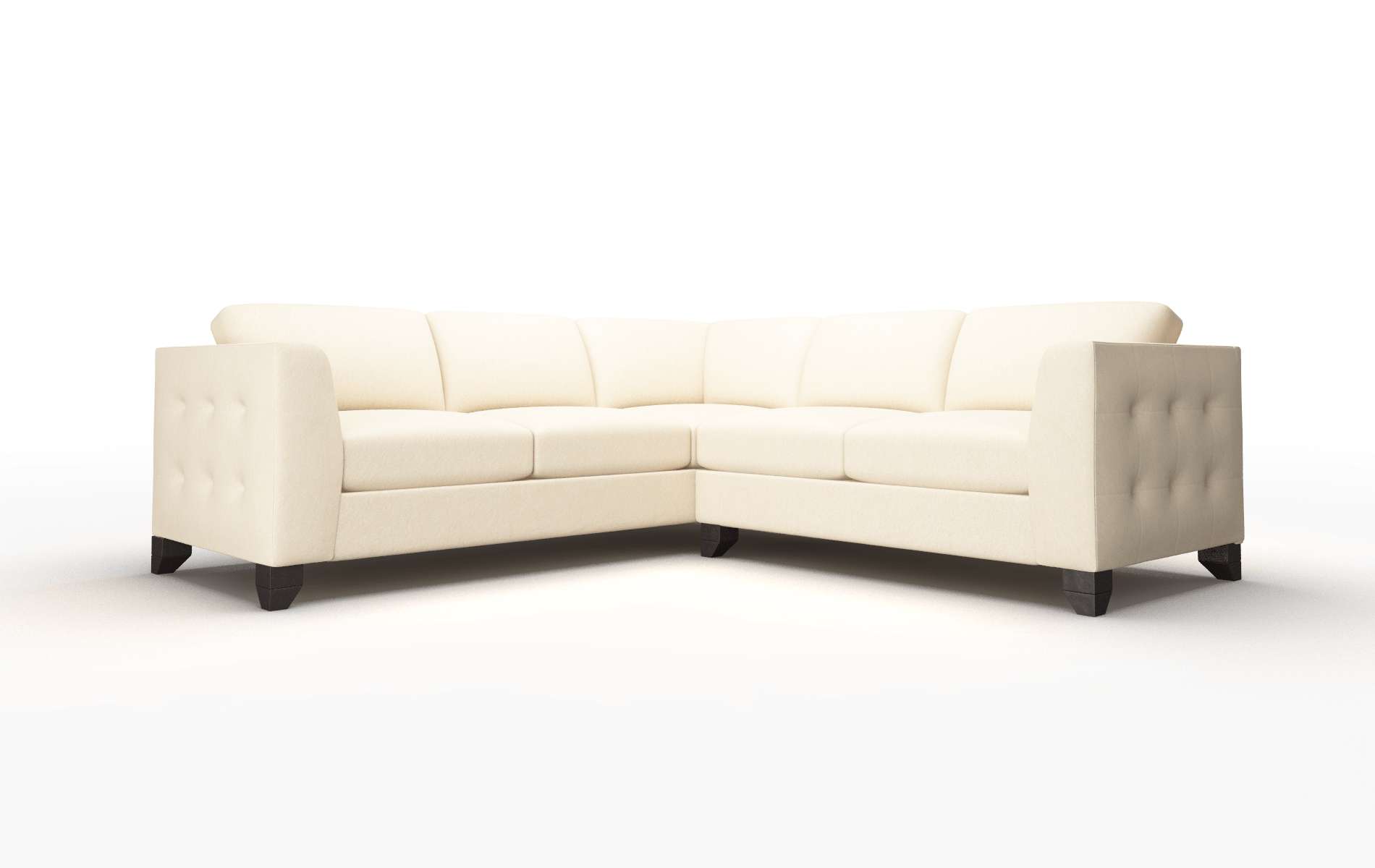 Paris Bella Buckwheat Sectional espresso legs 1