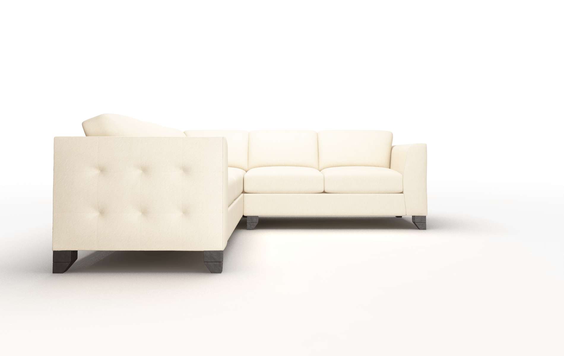 Paris Bella Buckwheat Sectional espresso legs 2