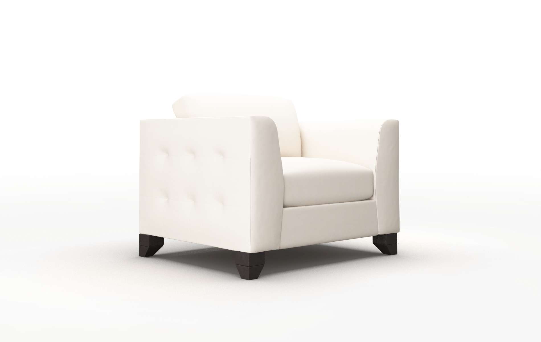 Paris Blanche Milky Chair espresso legs 2
