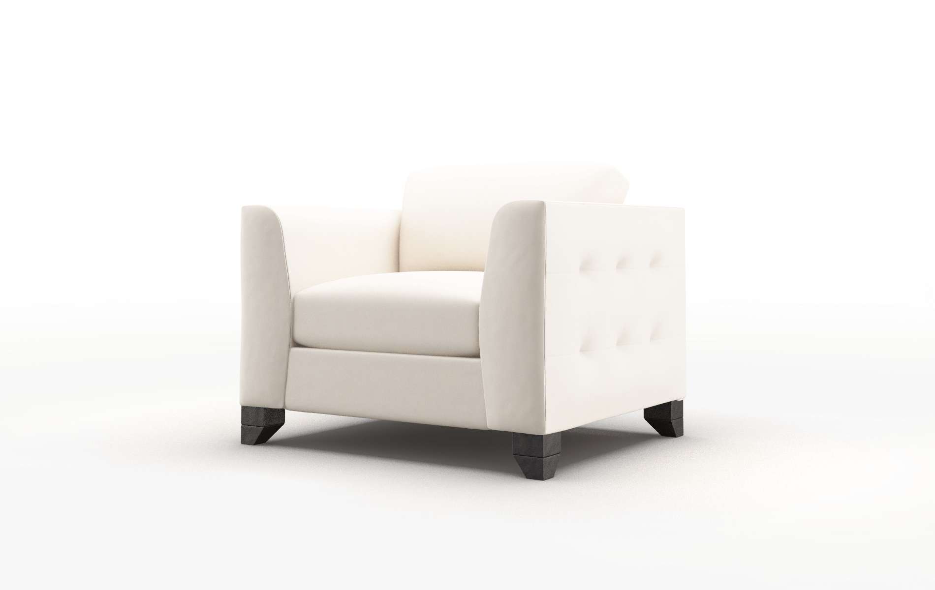 Paris Blanche Milky Chair espresso legs 4