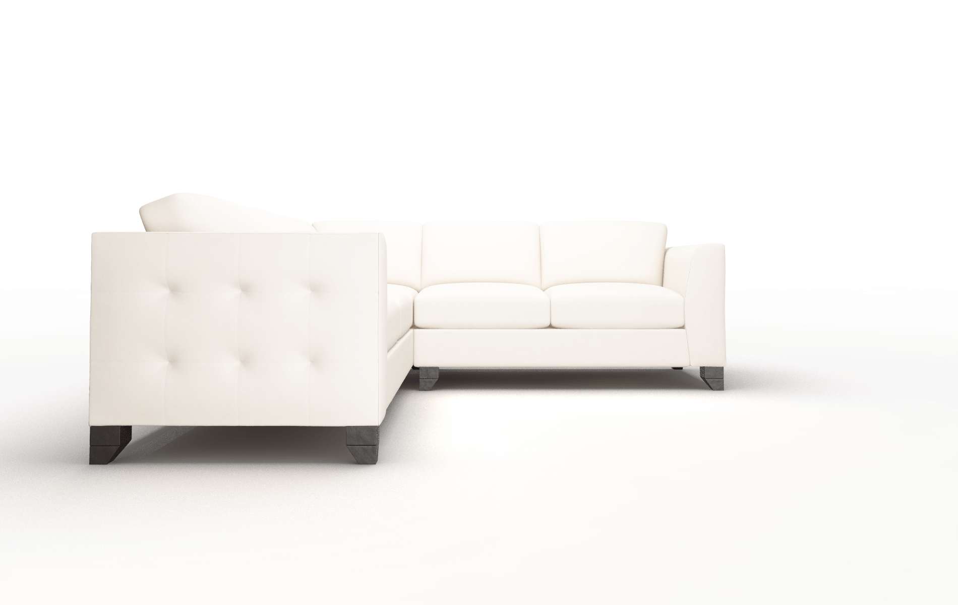 Paris Blanche Milky Sectional espresso legs 2