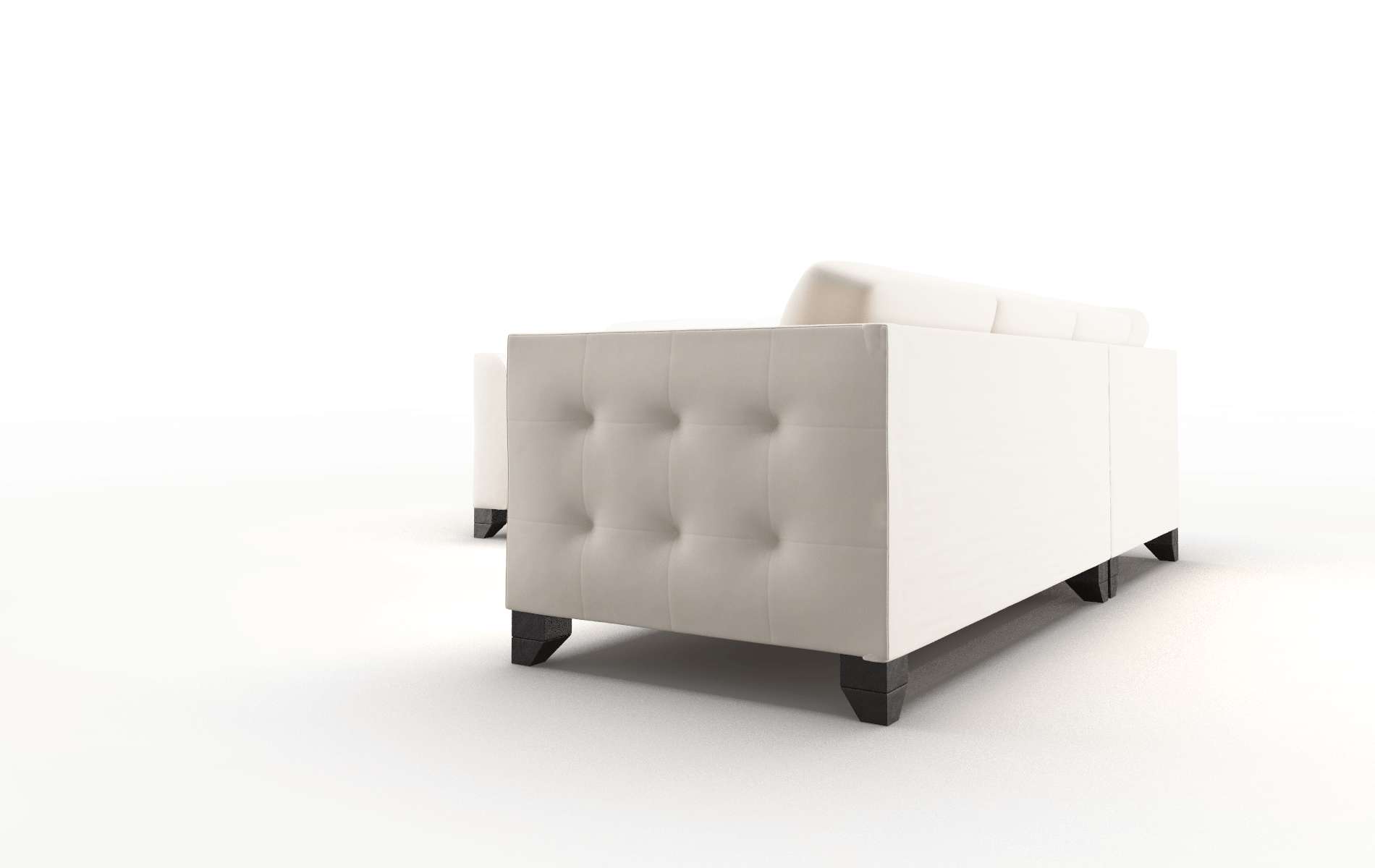 Paris Blanche Milky Sectional espresso legs 4