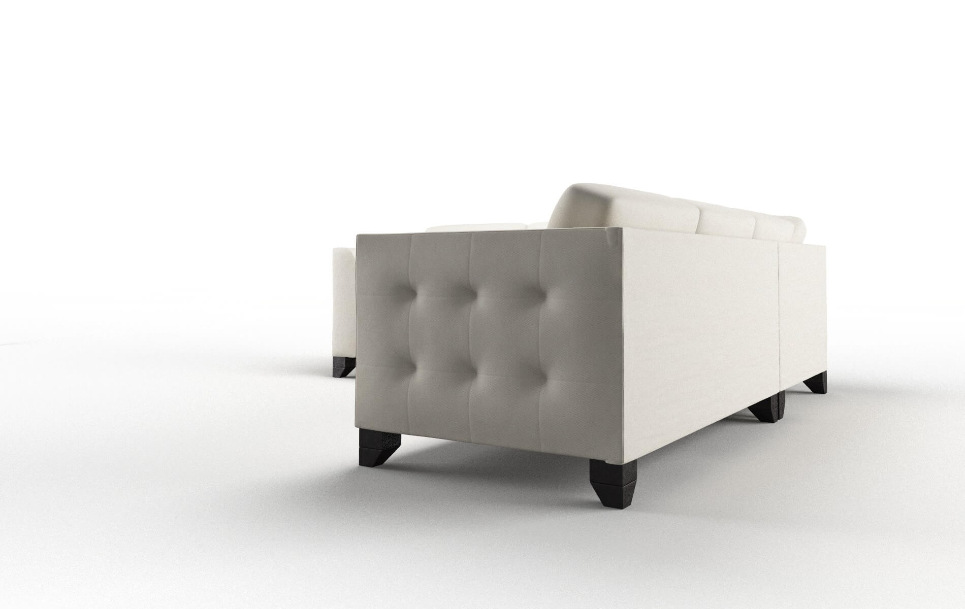 Paris Bungalow Ivory Sectional espresso legs 4