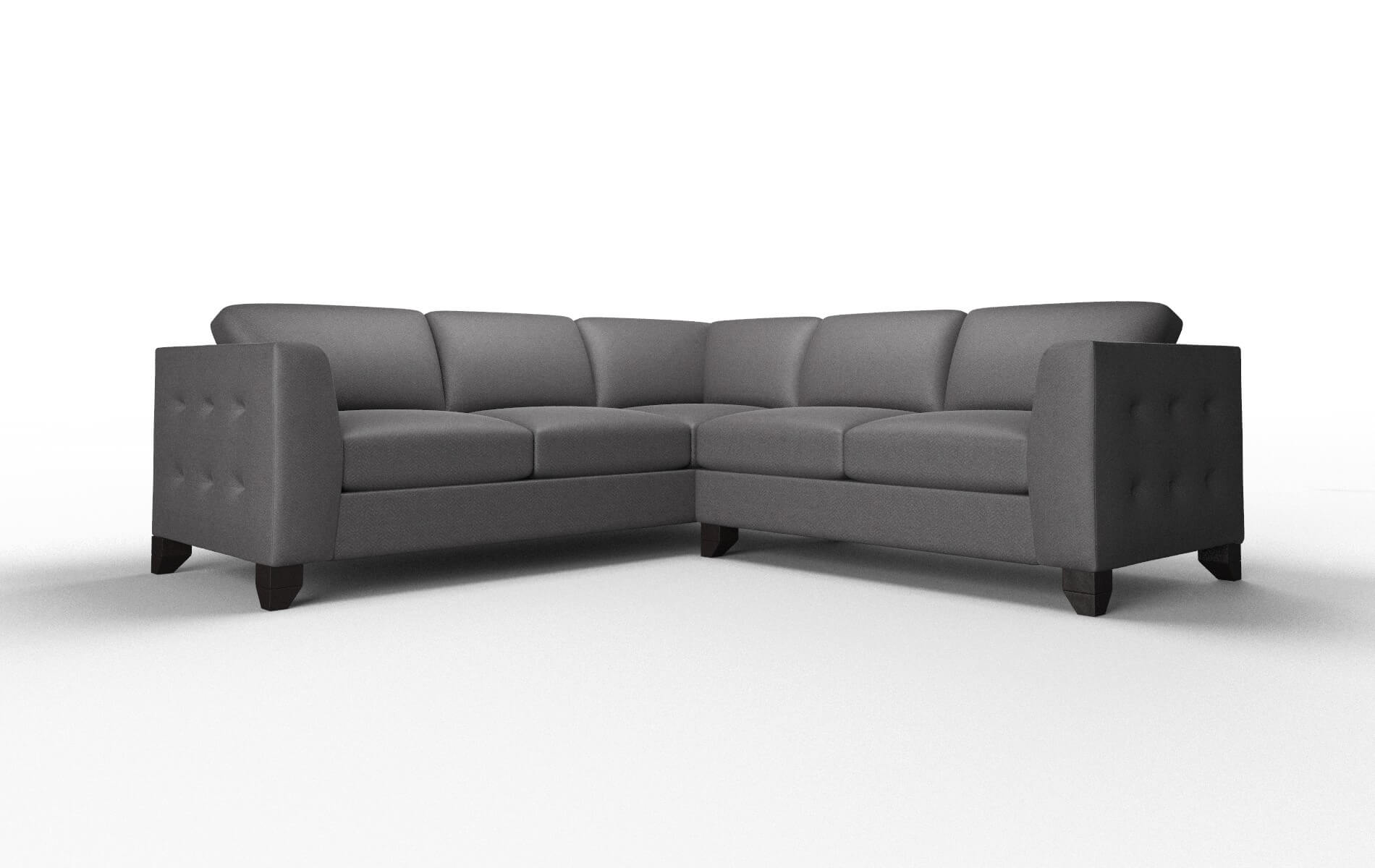 Paris Catalina Charcoal Sectional espresso legs 1